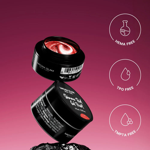 Shimmer Red Gel Paint - Ongles Elaine Lemay