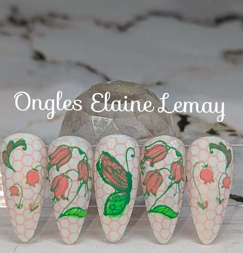 Snowflake Glow - Ongles Elaine Lemay