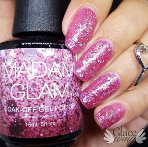 Sparkling Hearts - Ongles Elaine Lemay