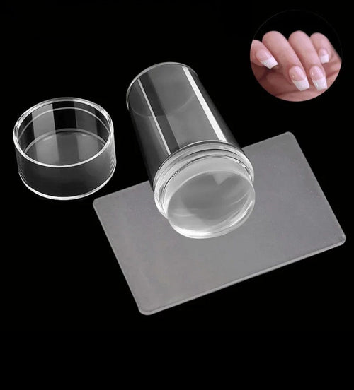 Tampon et grattoir de stamping - Ongles Elaine Lemay