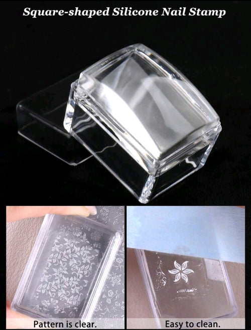 Tampon et grattoir rectangle Petit - Ongles Elaine Lemay