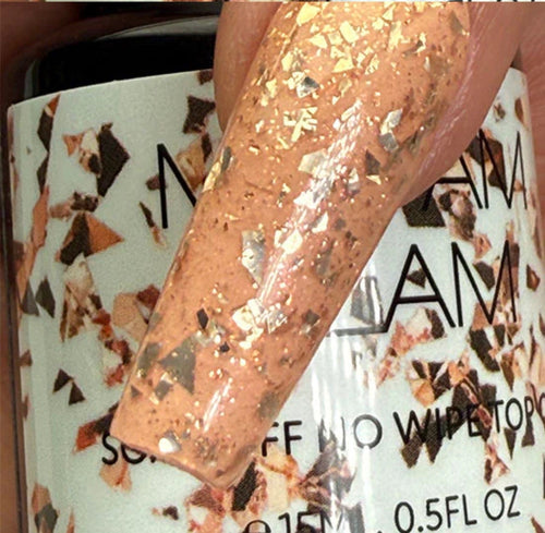 Touches of bronze top coat - Ongles Elaine Lemay