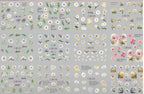 Water decals 12 motifs Marguerite - Ongles Elaine Lemay