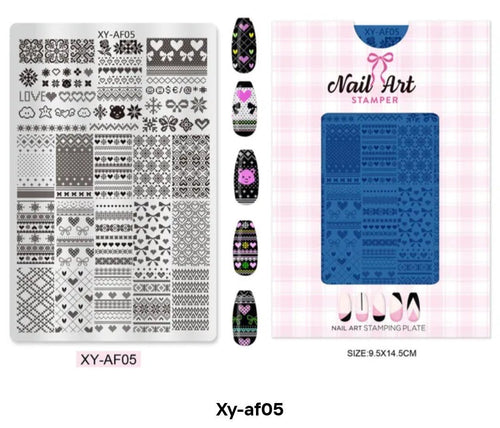 XY AF05 plaque de stamping - Ongles Elaine Lemay