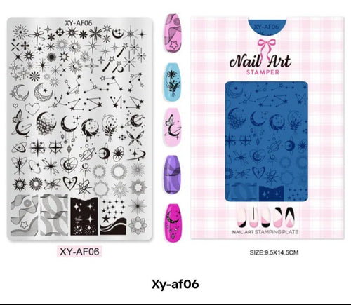 XY AF06 plaque de stamping - Ongles Elaine Lemay