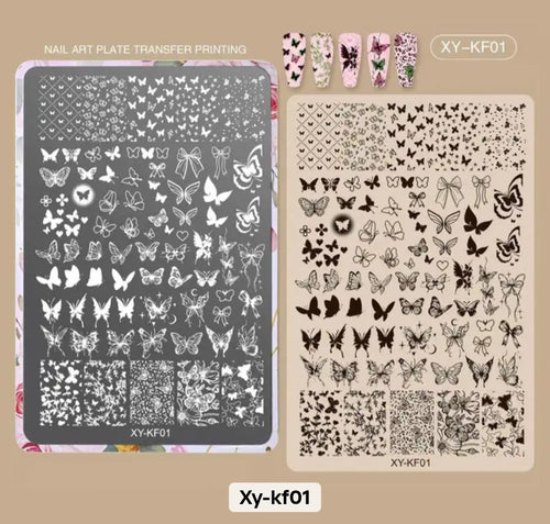 XY KF01 plaque de stamping - Ongles Elaine Lemay