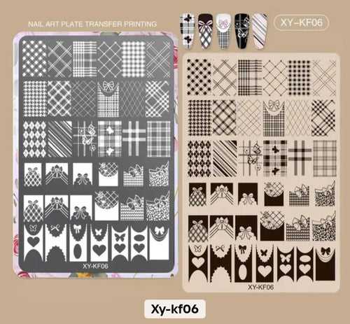 XY KF06 plaque de stamping - Ongles Elaine Lemay