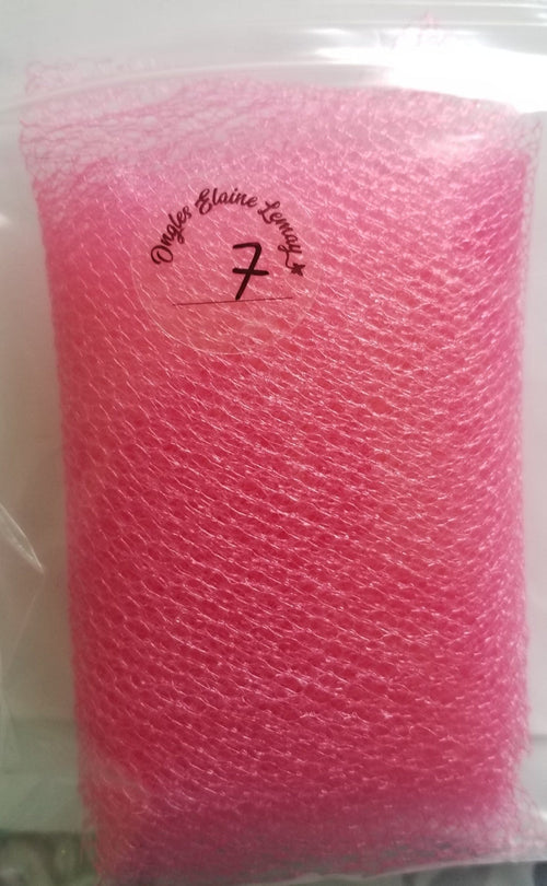 Tulle  gros carreaux - Ongles Elaine Lemay 