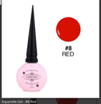 Aquarelle/Blooming Gel #8 - Ongles Elaine Lemay 