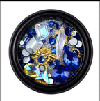 Bijoux mix Bleu - Ongles Elaine Lemay 