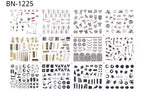 Feuilles 12 motifs BN-1225 - Ongles Elaine Lemay 
