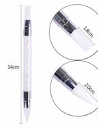 Bâton silicone 2 embouts blanc - Ongles Elaine Lemay 