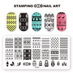 Plaque stamping XY de Noel - Ongles Elaine Lemay 