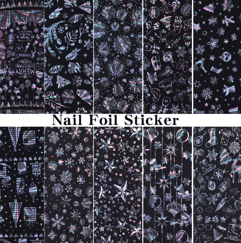 Foil Noël-hiver - Ongles Elaine Lemay 