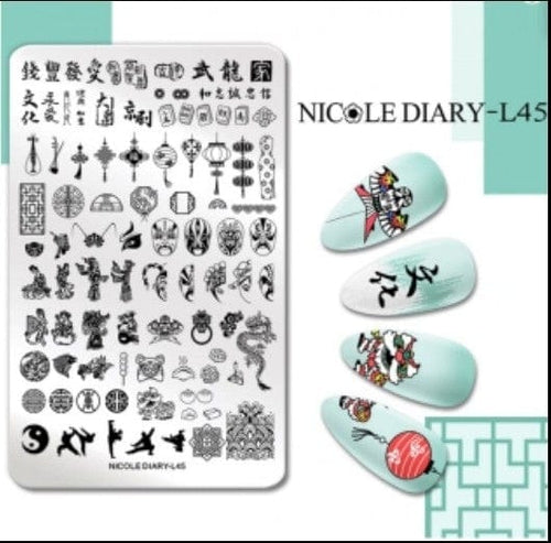Plaque de stamping Large nouveau 2021 - Ongles Elaine Lemay 