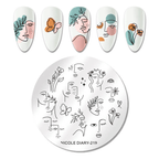 Plaque de stamping petite Nicole Diary - Ongles Elaine Lemay 