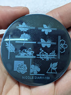 Plaque de stamping petite Nicole Diary - Ongles Elaine Lemay 