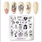Plaque de stamping petite Nicole Diary - Ongles Elaine Lemay 
