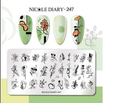 Plaque de stamping Nicole Diary - Ongles Elaine Lemay 