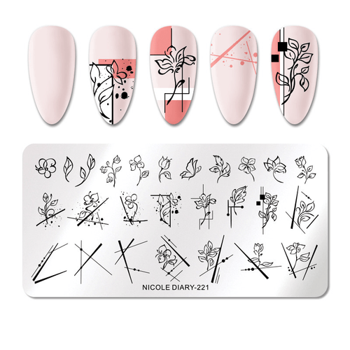 Plaque de stamping Nicole Diary - Ongles Elaine Lemay 