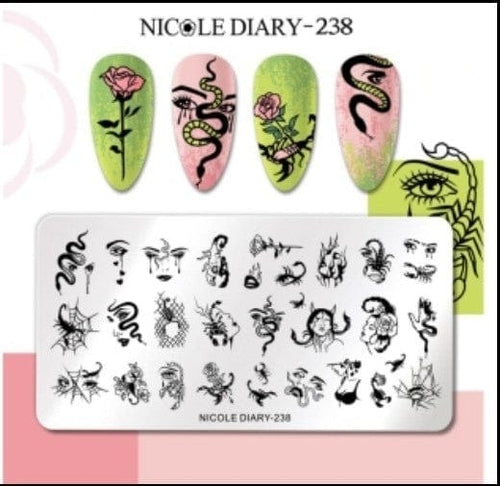 Plaque de stamping Nicole Diary - Ongles Elaine Lemay 