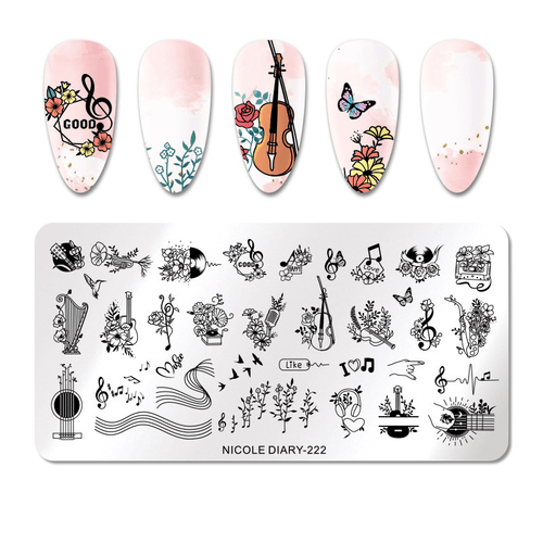 Plaque de stamping Nicole Diary - Ongles Elaine Lemay 