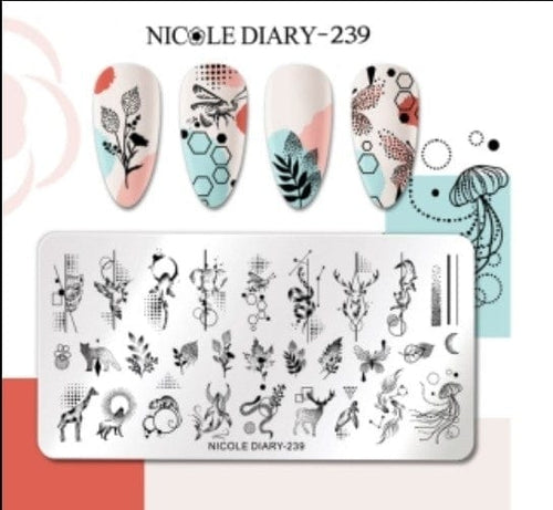 Plaque de stamping Nicole Diary - Ongles Elaine Lemay 
