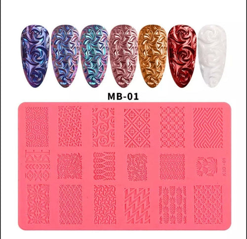 Pochoir en silicone - Ongles Elaine Lemay 