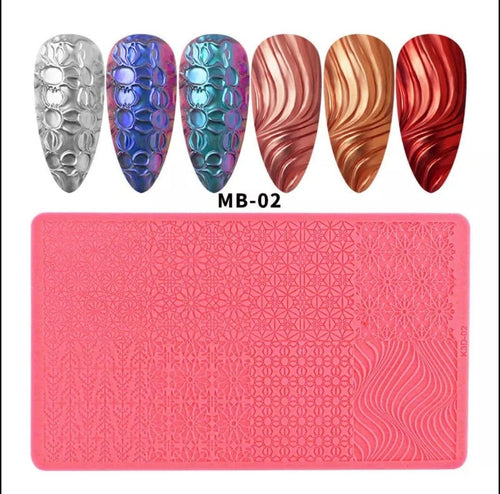 Pochoir en silicone - Ongles Elaine Lemay 