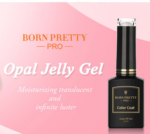 Milky white opal gel - Ongles Elaine Lemay 