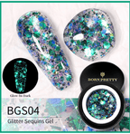 Gel paillettes Born Pretty - Ongles Elaine Lemay 