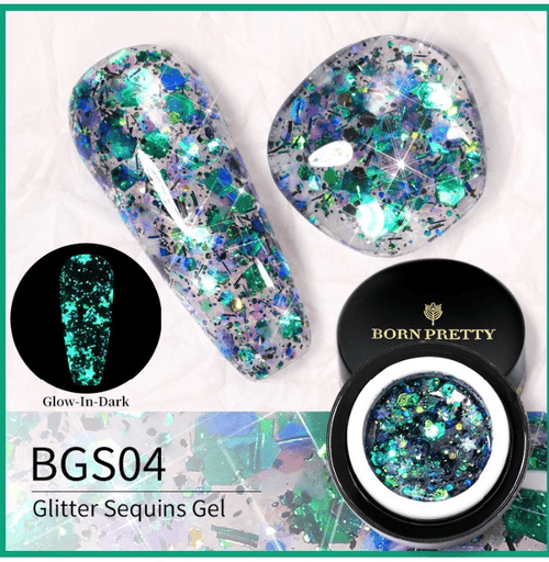 Gel paillettes Born Pretty - Ongles Elaine Lemay 