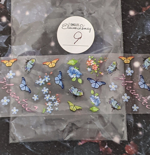 Foil à l'unité papillon - Ongles Elaine Lemay 