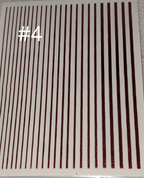 Collant Ligne #4 rouge - Ongles Elaine Lemay 