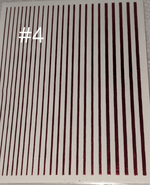 Collant Ligne #4 rouge - Ongles Elaine Lemay 