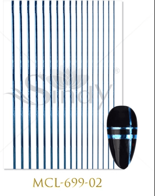 Collant Ligne #2 bleu - Ongles Elaine Lemay 