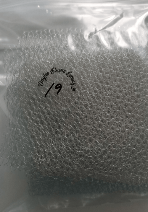 Tulle  gros carreaux - Ongles Elaine Lemay 