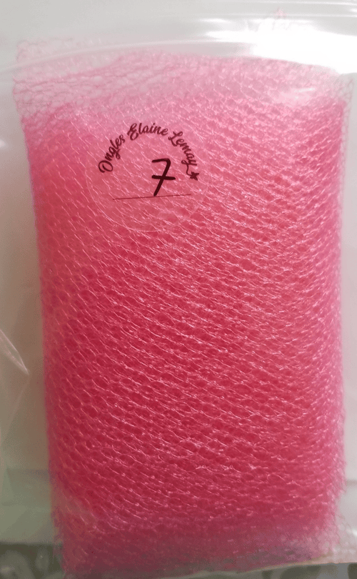 Tulle  gros carreaux - Ongles Elaine Lemay 
