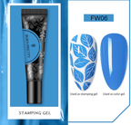 Gel paint-Stamping - Ongles Elaine Lemay 