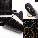Foil marbré noir ou blanc - Ongles Elaine Lemay 