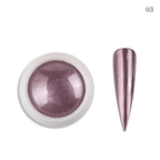 Poudre miroir chrome #3 - Ongles Elaine Lemay 