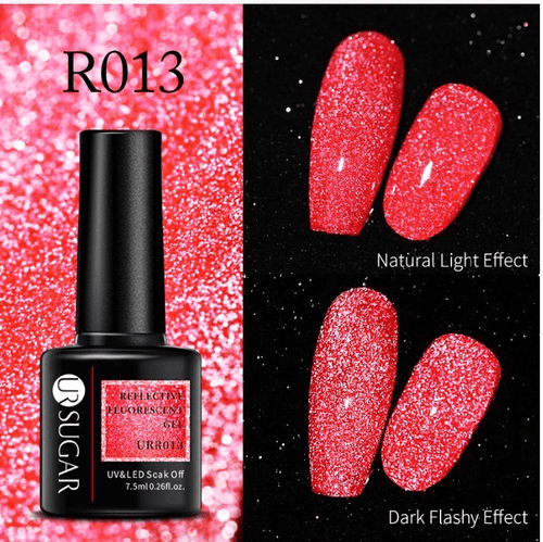 Vernis gel reflective fluorescent URR - Ongles Elaine Lemay 