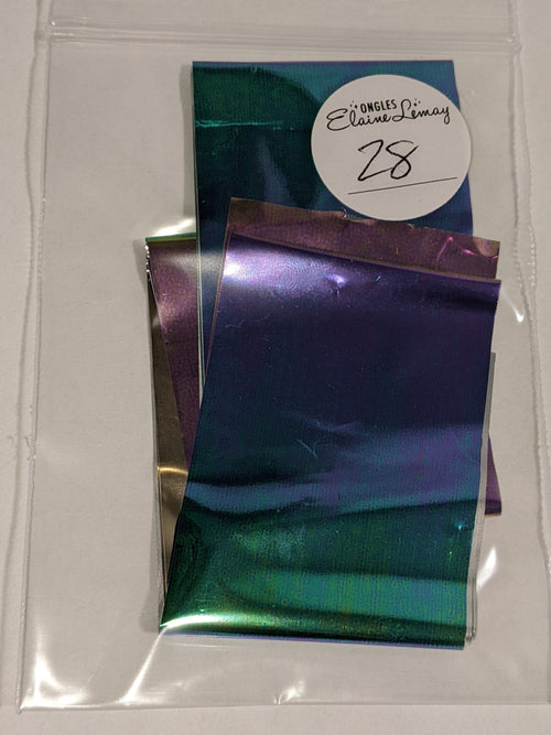 Papier foil individuel - Ongles Elaine Lemay 
