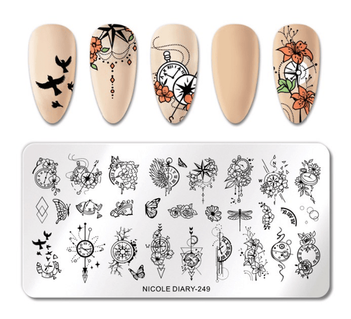 Plaque de stamping Nicole Diary - Ongles Elaine Lemay 