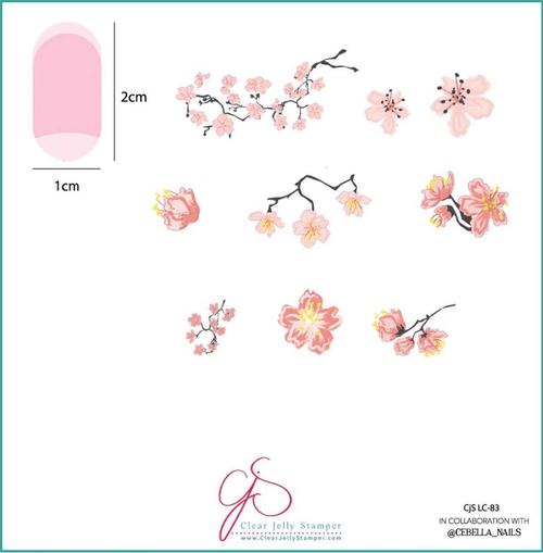 CJS-LC-83 Sweet little Sakura - Ongles Elaine Lemay 