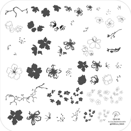 CJS-LC-83 Sweet little Sakura - Ongles Elaine Lemay 