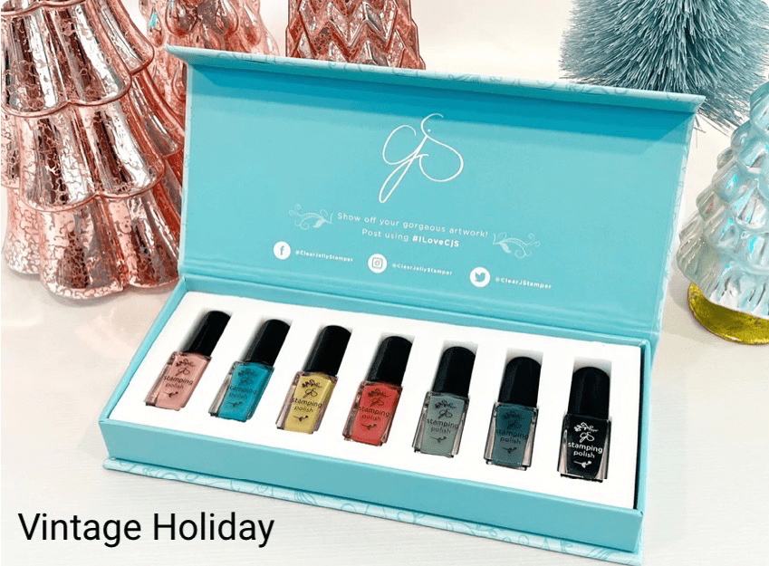 Kit vernis à stamping vintage holiday