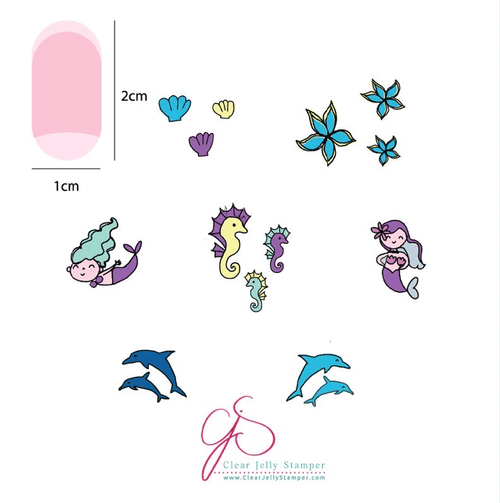 CJS-25 Mermaid doodle 2 - Ongles Elaine Lemay 