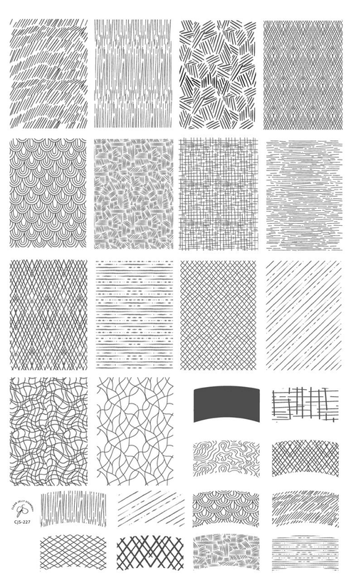 CJS-227 French textile collection #1 - Ongles Elaine Lemay 