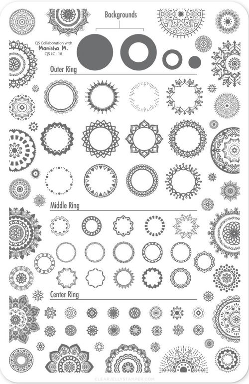 CJS-LC-18 Myriad Of Mandalas - Ongles Elaine Lemay 